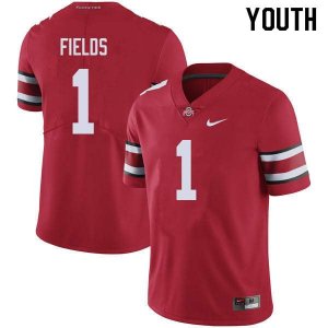 Youth Ohio State Buckeyes #1 Justin Fields Red Nike NCAA College Football Jersey Hot Sale SBH6744ZH